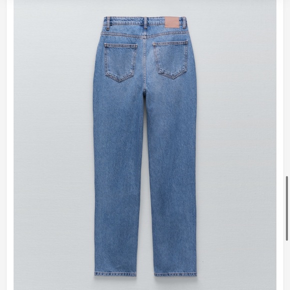 Zara NWT super high rise straight leg jeans - Picture 2 of 11